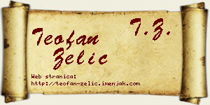 Teofan Zelić vizit kartica